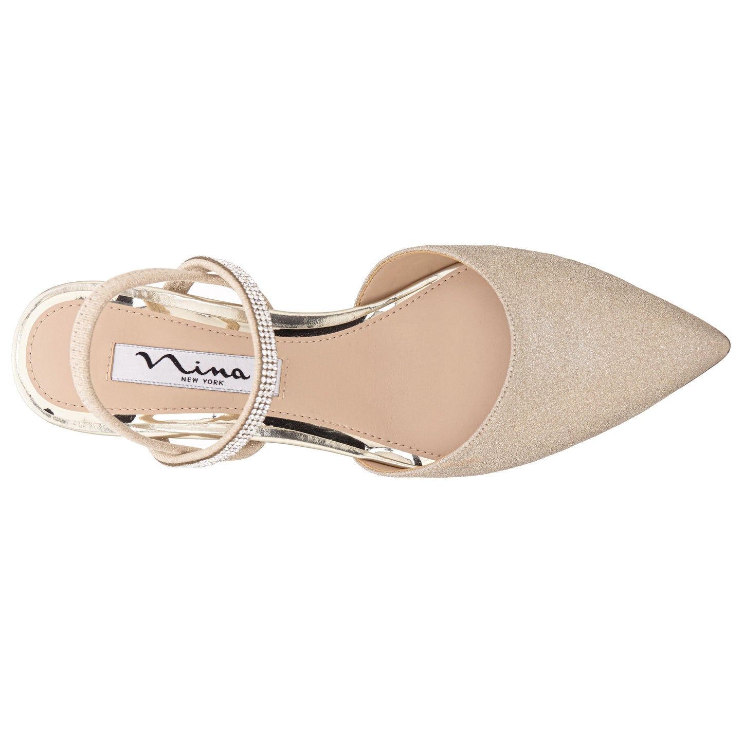 Billie Platino Glitter Mid-Heel Pumps | Nina Shoes