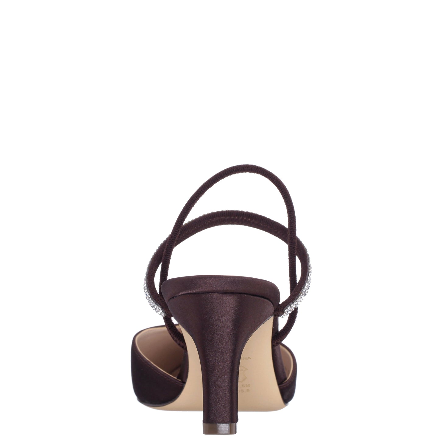 Billie Brown Satin Mid-Heel Pumps | Nina Shoes