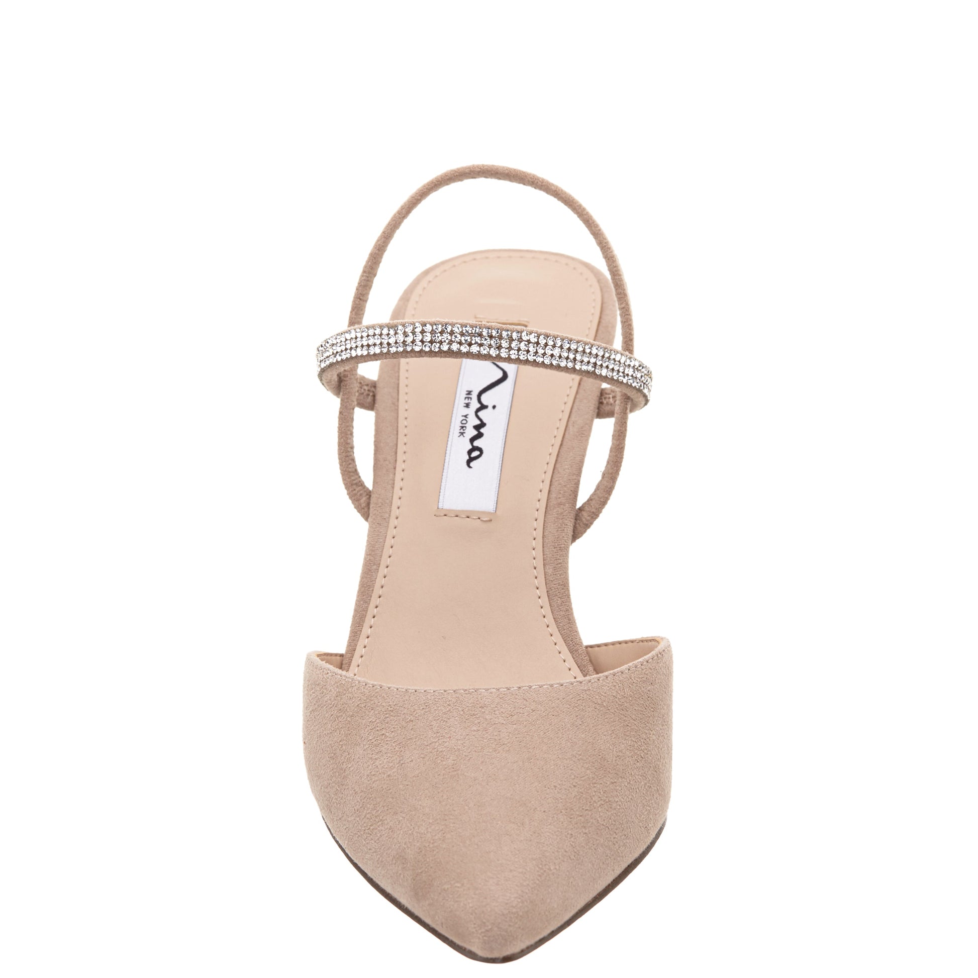 Billie Tan Glam Suede Mid-heel Pumps | Nina Shoes
