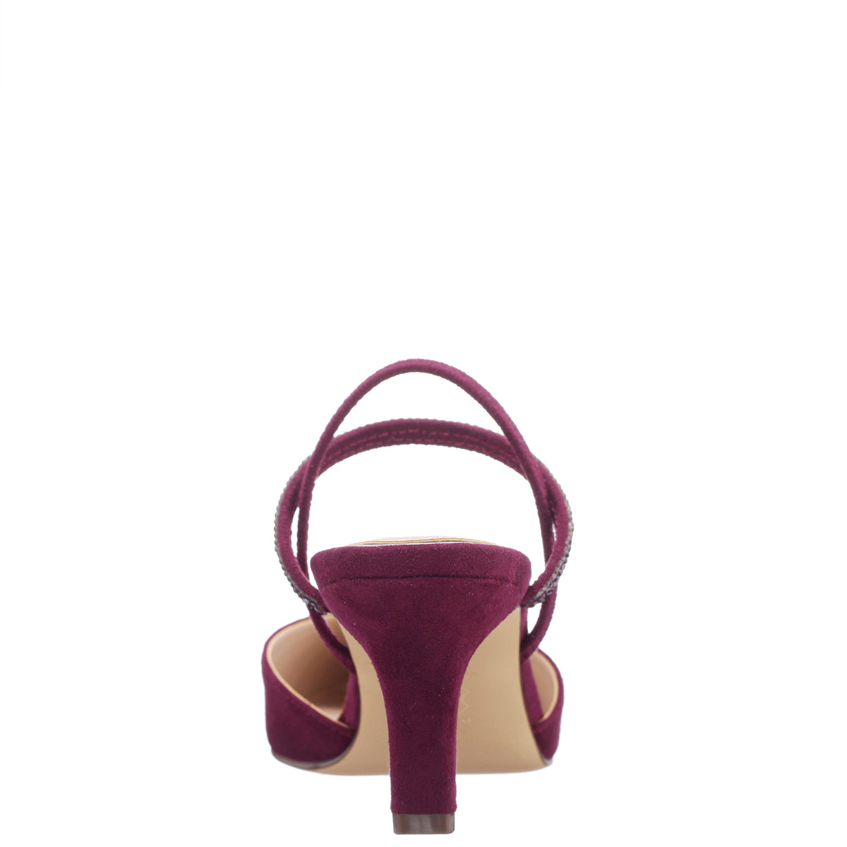 Billie Red Glam Suede Mid-Heel Pumps | Nina Shoes