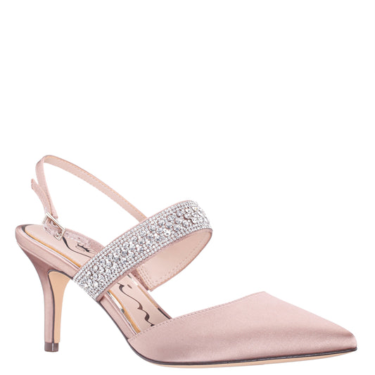 Trista Brown Mid-Heel Pumps | Nina Shoes