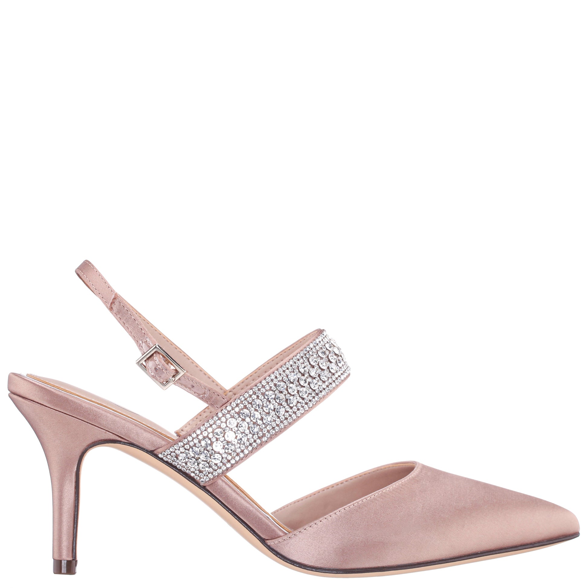 Trista Brown Mid-Heel Pumps | Nina Shoes