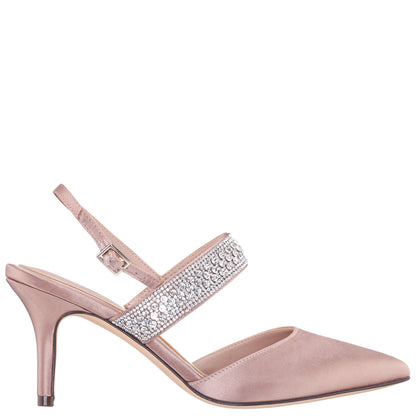 Trista Brown Mid-Heel Pumps | Nina Shoes