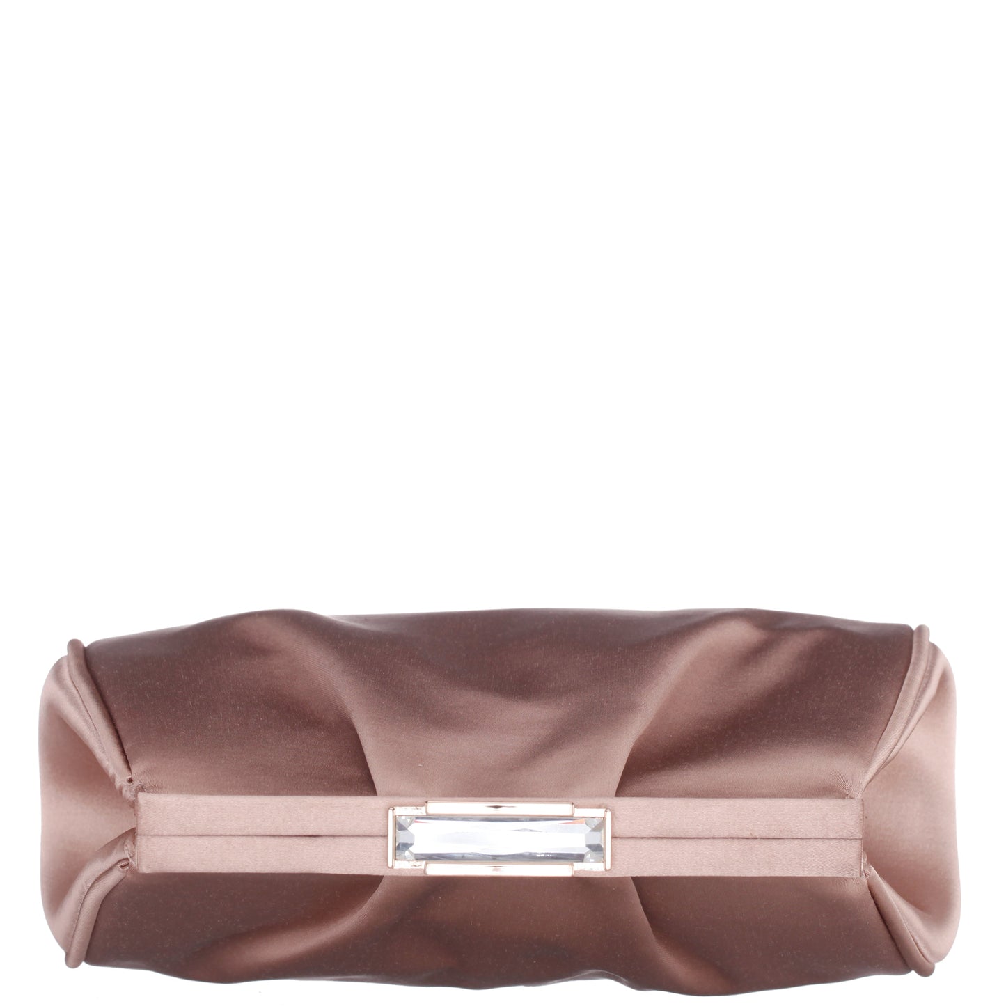 Blayz Brown Satin Frame Clutch | Nina Shoes