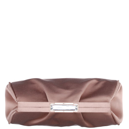 Blayz Brown Satin Frame Clutch | Nina Shoes