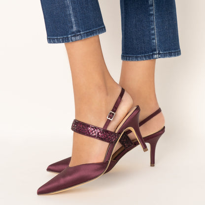 Trista Red Mid-Heel Pumps hi | Nina Shoes