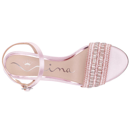 Herma Pink Sandal Mid-Heel | Nina Shoes