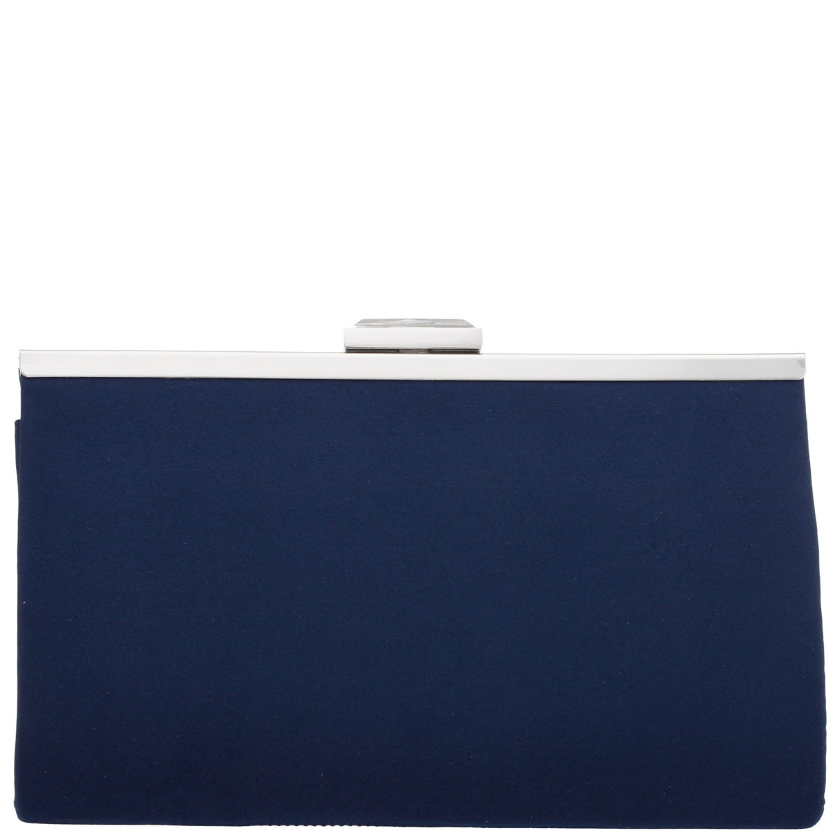 Ophelia Blue Pleated Satin Frame Clutch | Nina Shoes