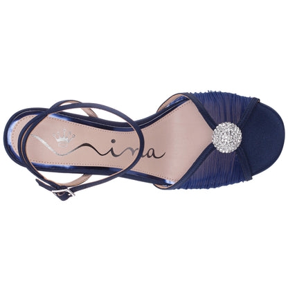 Allyce Blue Block-Heel Sandals | Nina Shoes