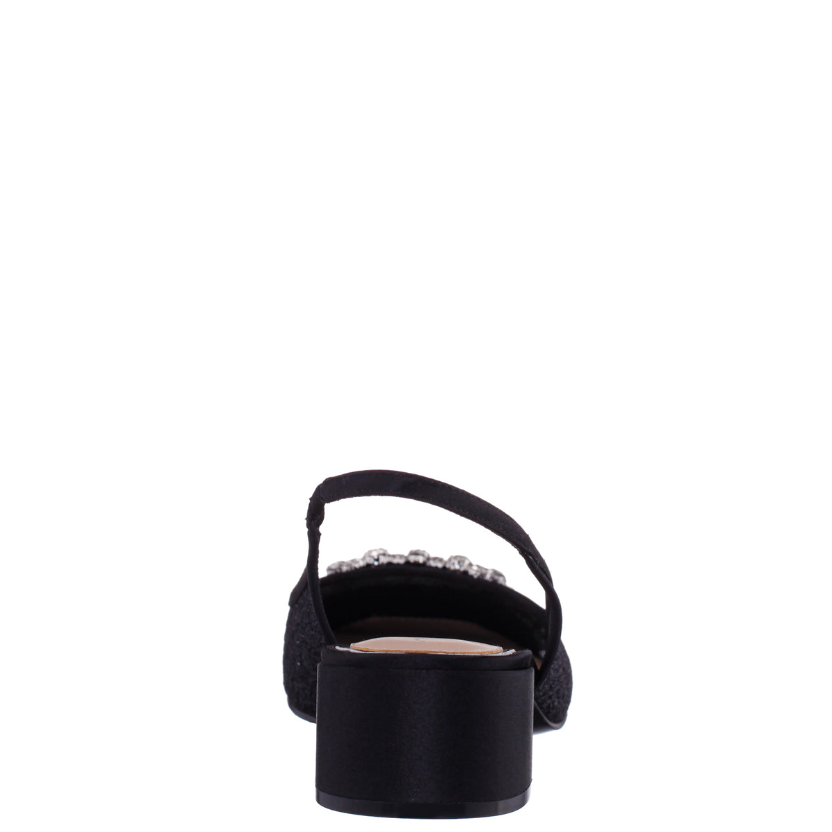 Klara Black Sling Back Low-Heel Flats | Nina Shoes
