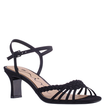 Babe Black Faille Low-Heel Sandal | Nina Shoes