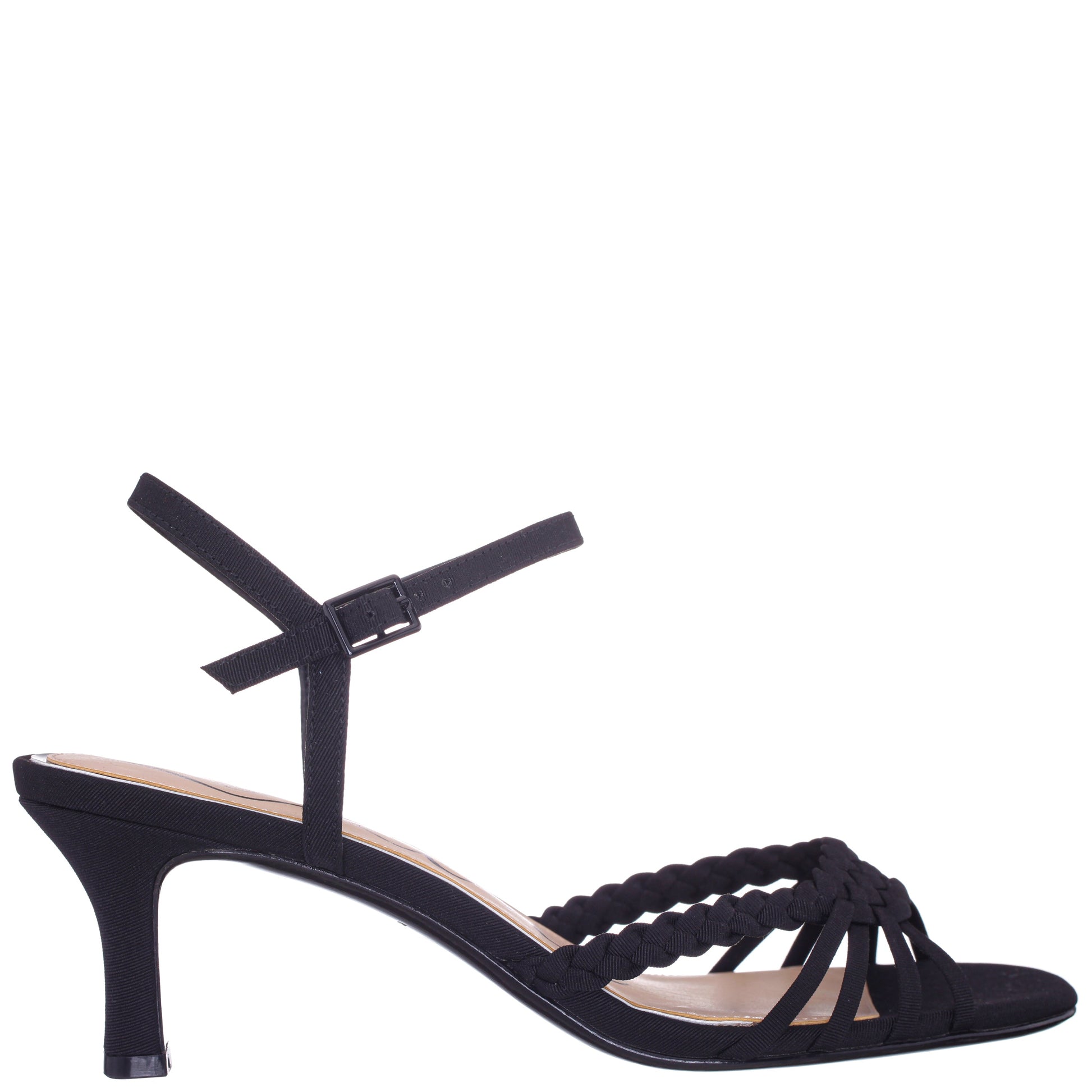 Babe Black Faille Low-Heel Sandal | Nina Shoes