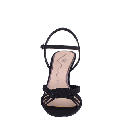 Babe Black Faille Low-Heel Sandal | Nina Shoes