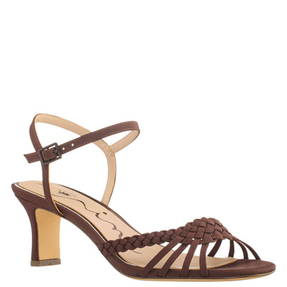 Babe Brown Faille Low-Heel Sandal | Nina Shoes
