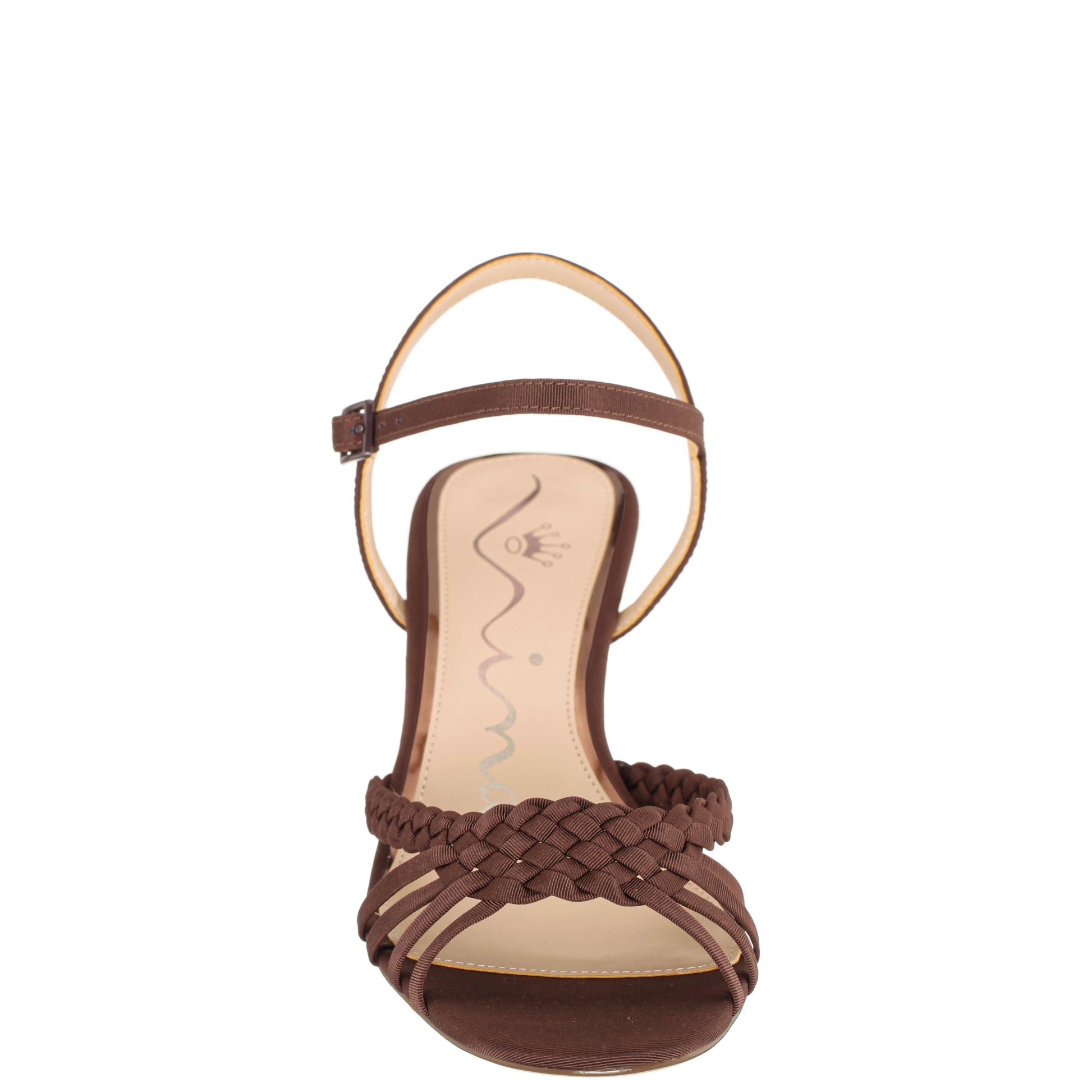 Babe Brown Faille Low-Heel Sandal | Nina Shoes