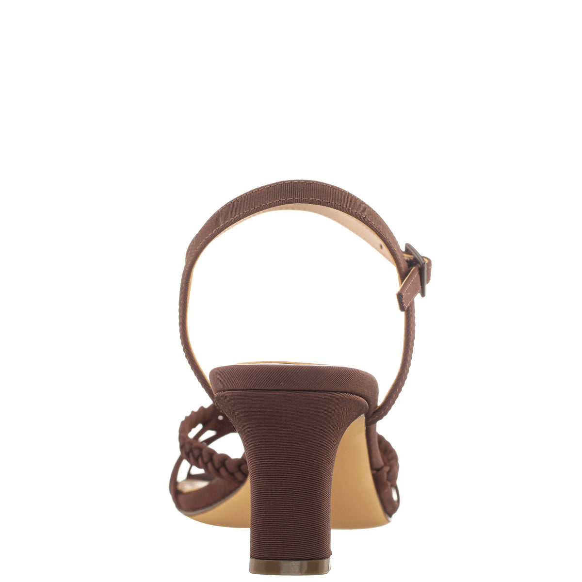 Babe Brown Faille Low-Heel Sandal | Nina Shoes
