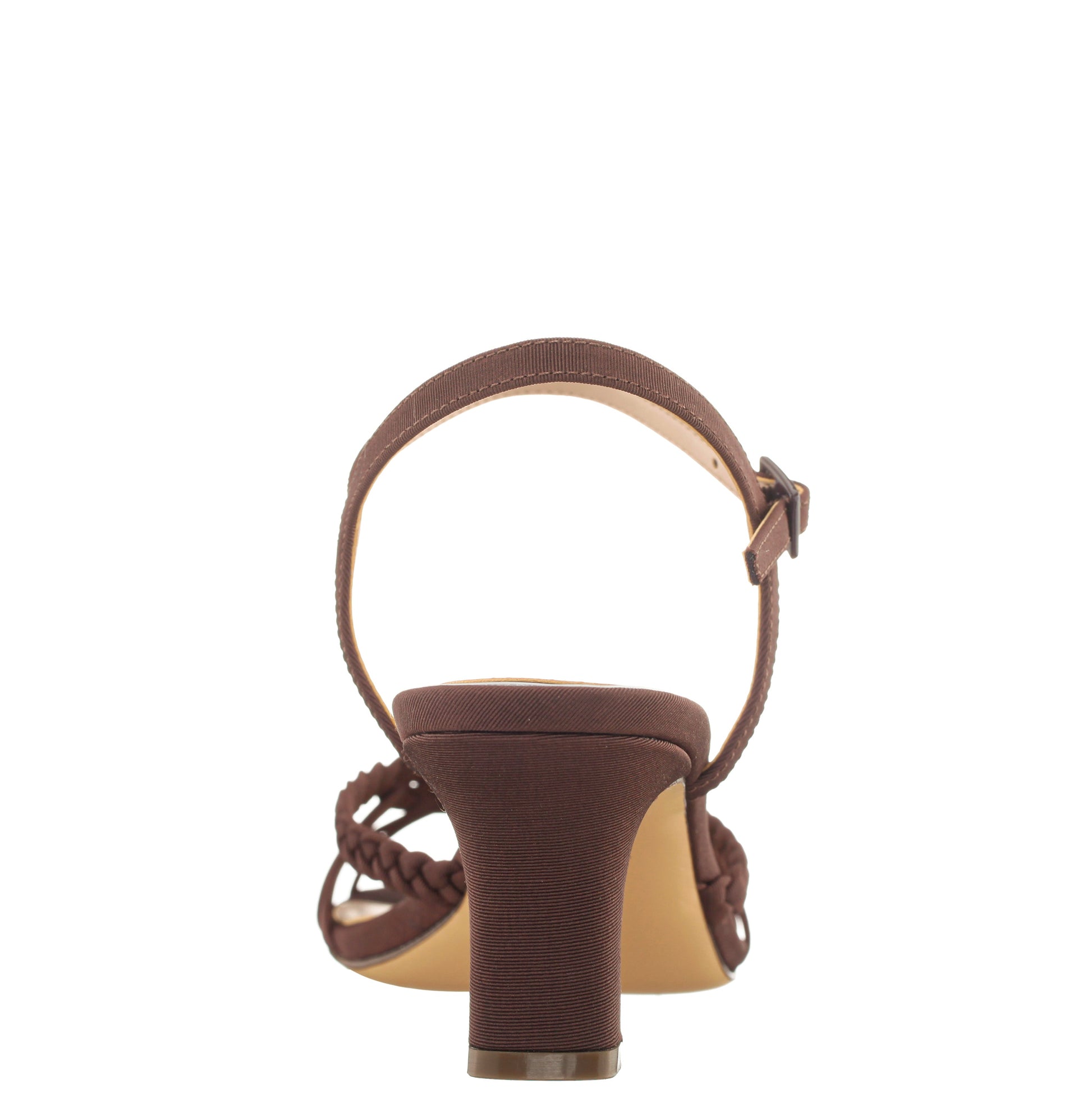 Babe Brown Faille Low-Heel Sandal | Nina Shoes