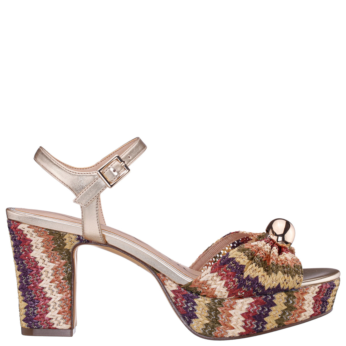 Fancey Rainbow Sandal Mid-Heel Platform | Nina Shoes