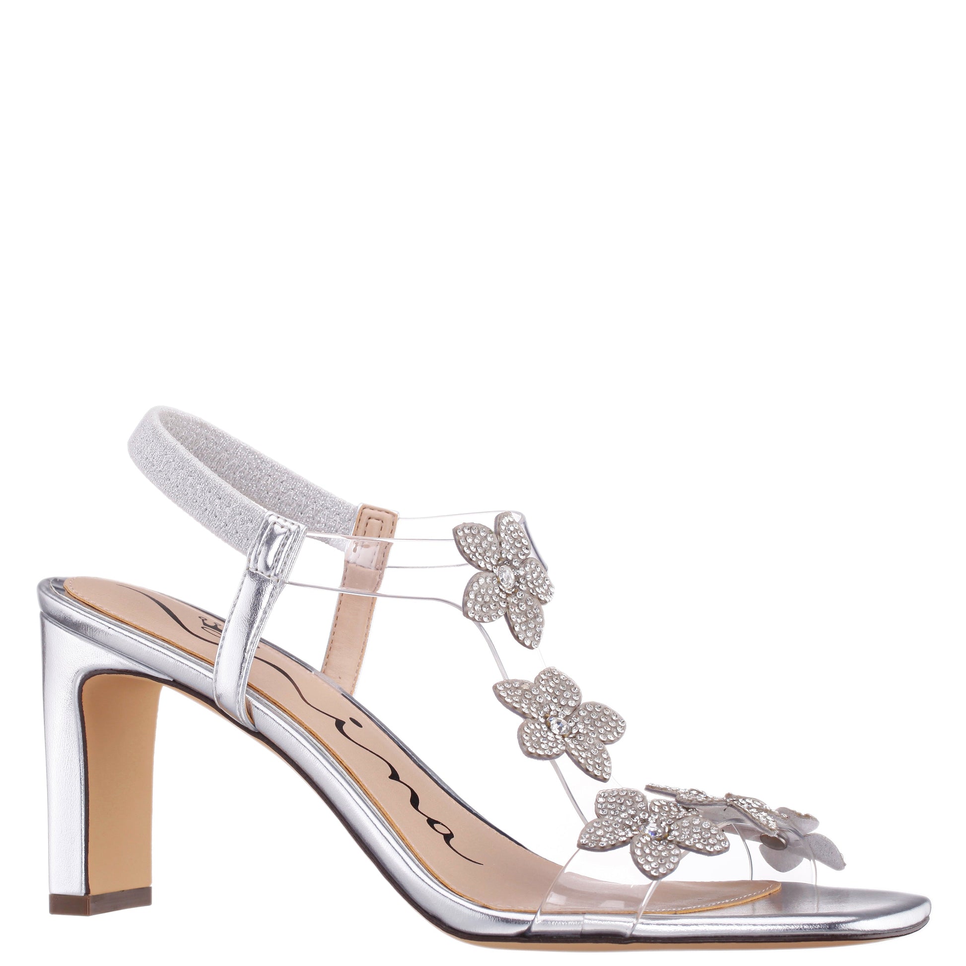 Annmari Silver Sandal High-Heel | Nina Shoes