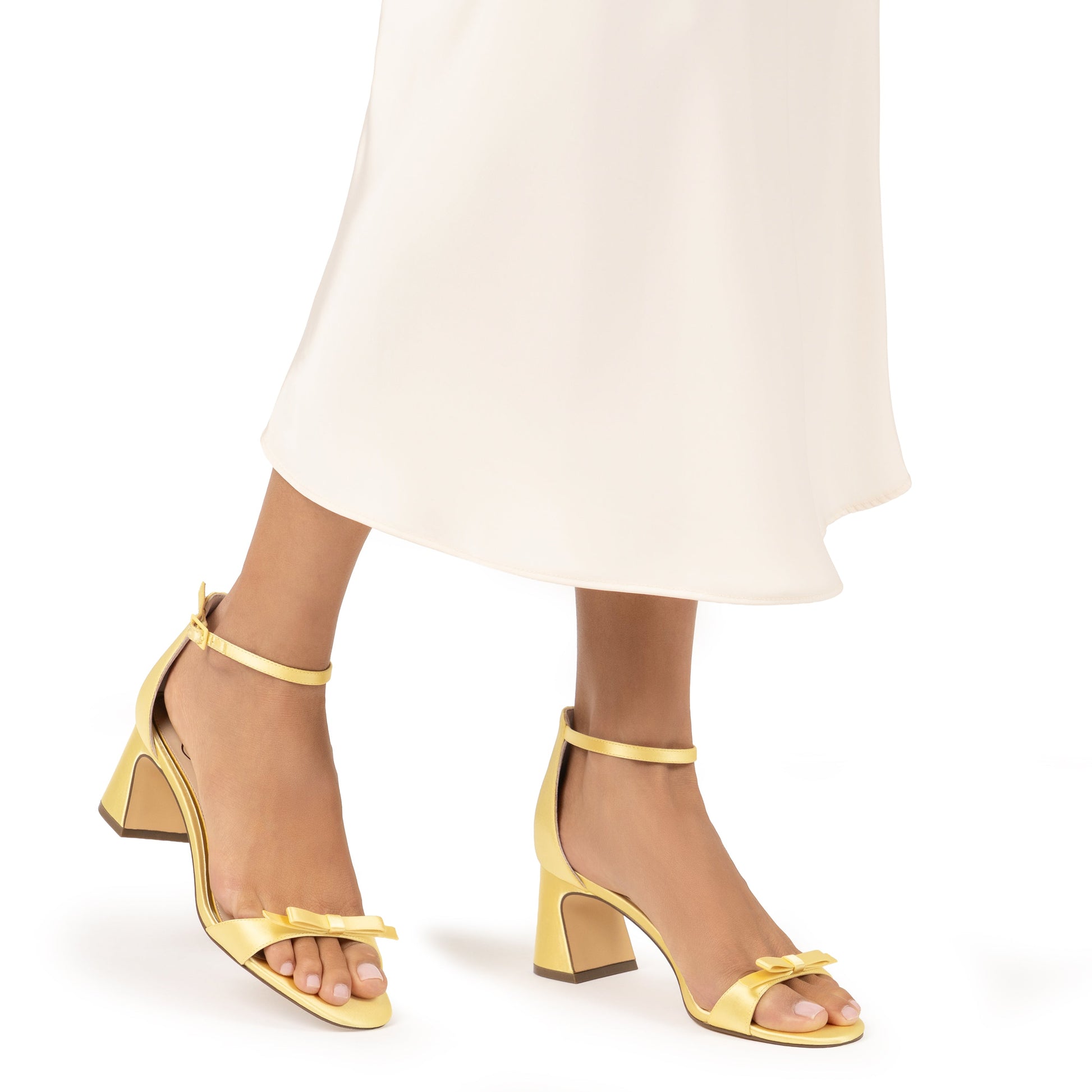 Bia Yellow Sandal Mid-Heel | Nina Shoes