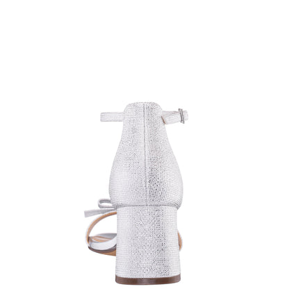 Bia Silver Sandal Mid-Heel | Nina Shoes