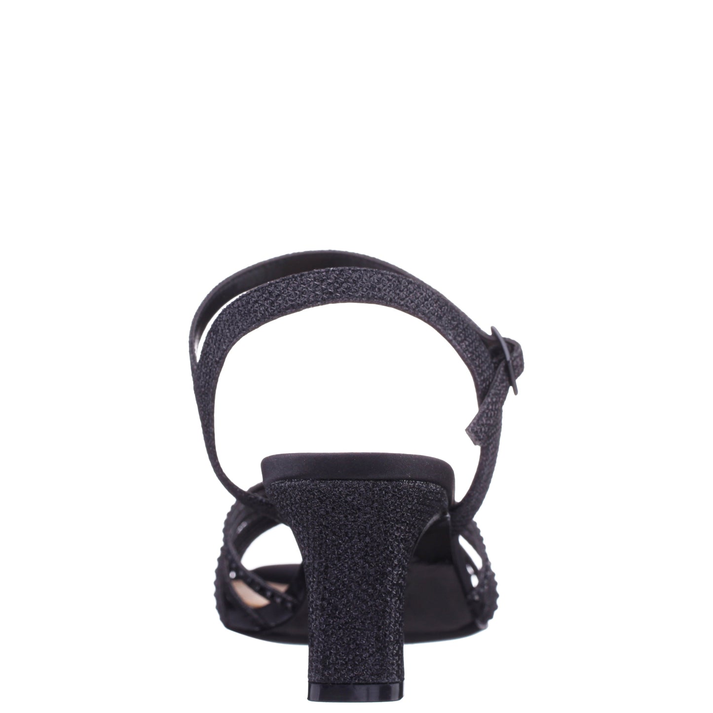 Bryna Black Ankle Strap Mid-Heel Sandals | Nina Shoes