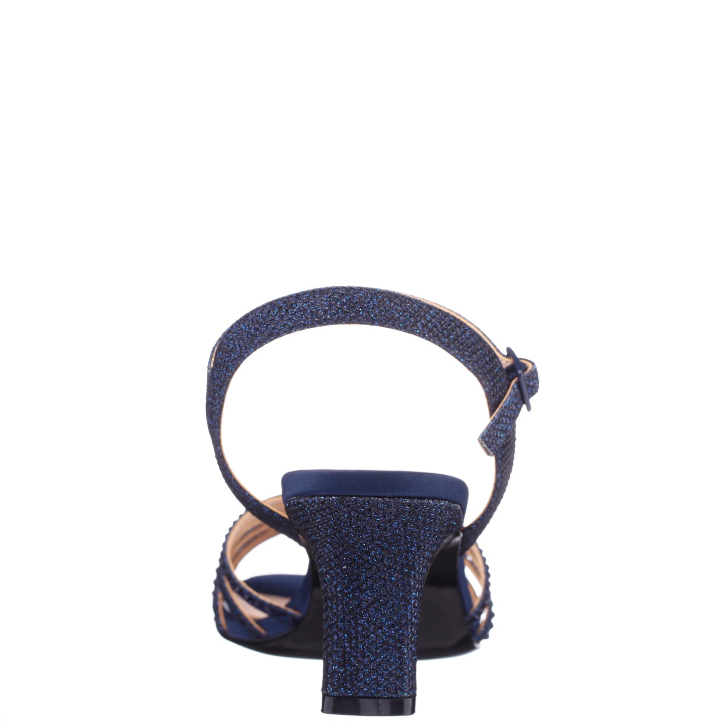 Bryna Blue Ankle Strap Mid-Heel Sandals | Nina Shoes