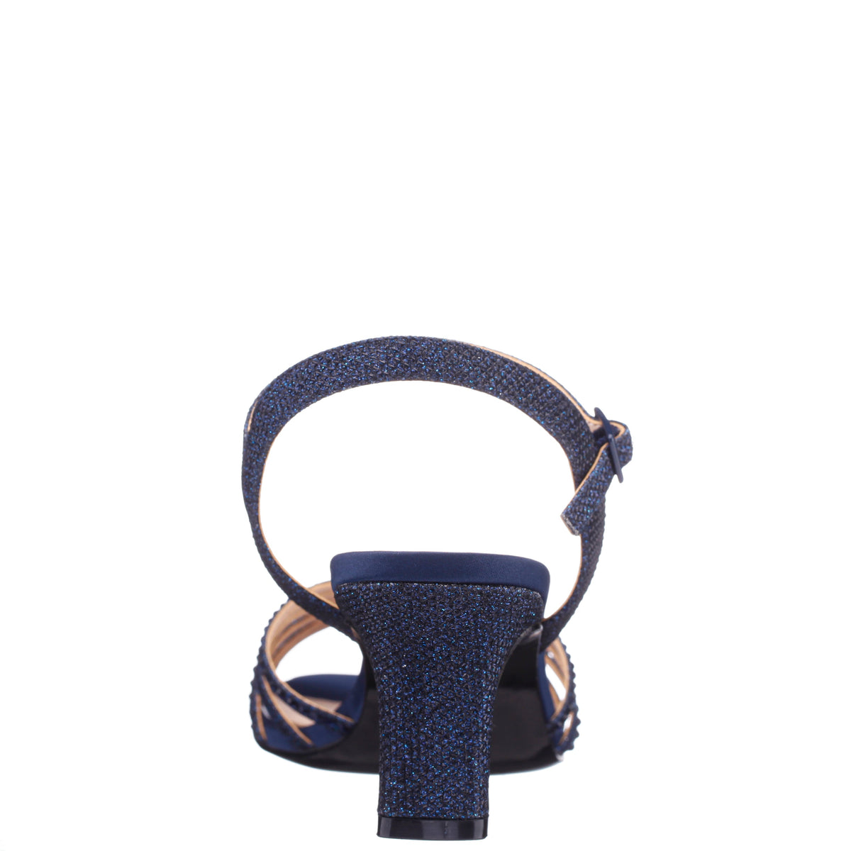 Bryna Blue Ankle Strap Mid-Heel Sandals | Nina Shoes