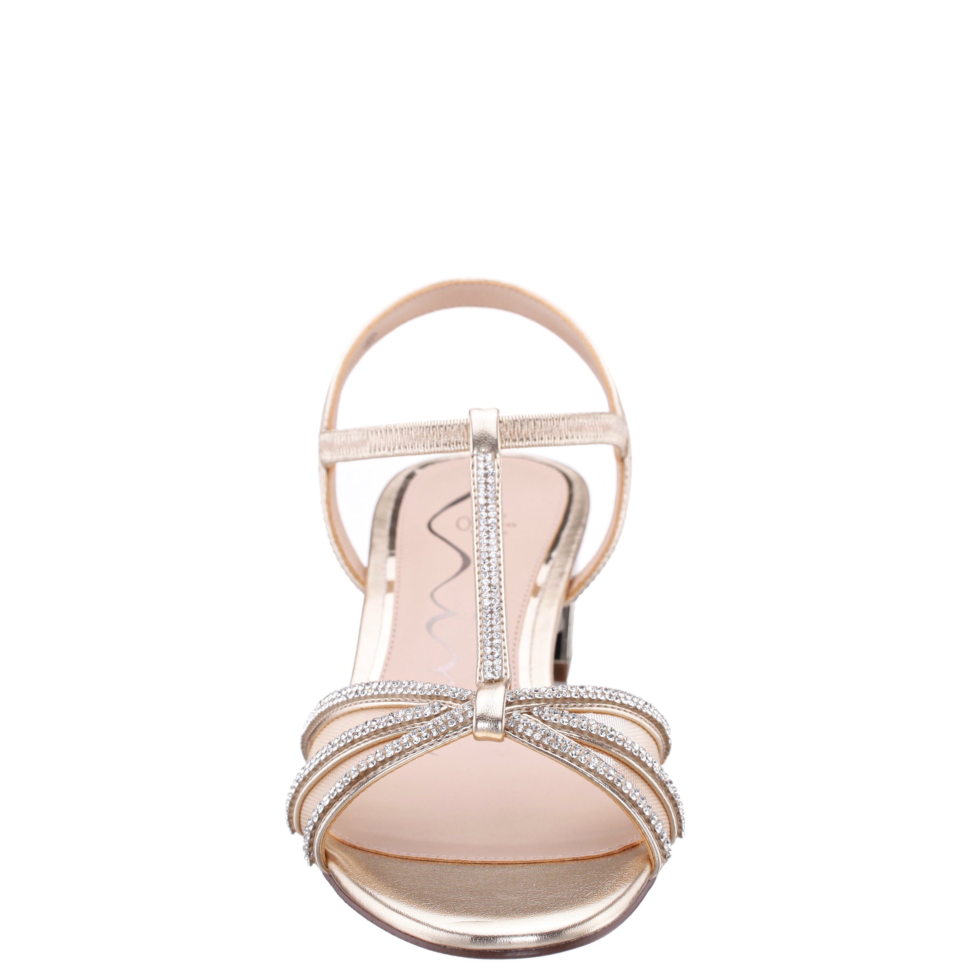 Goldie Gold Sandal Low-Heel | Nina Shoes
