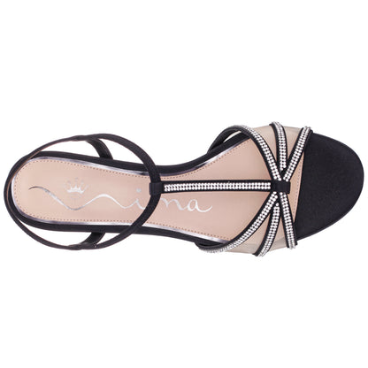 Goldie Black Sandal Low-Heel | Nina Shoes