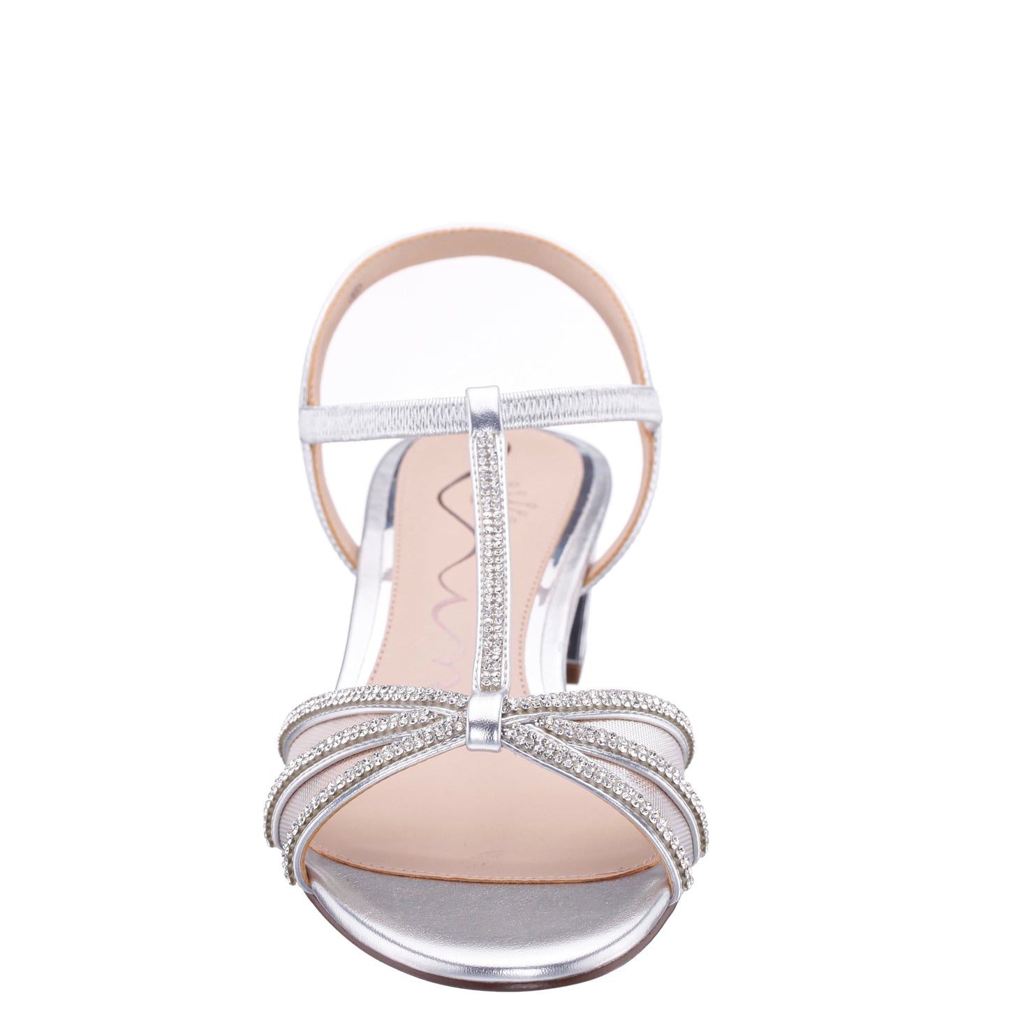 Goldie Silver Sandal Low-Heel | Nina Shoes
