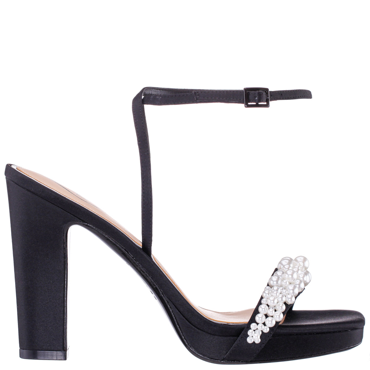 Evette Black Sandal High-Heel Platform | Nina Shoes