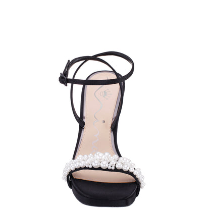 Evette Black Sandal High-Heel Platform | Nina Shoes