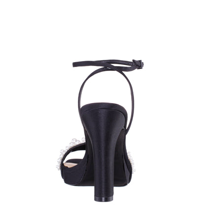 Evette Black Sandal High-Heel Platform | Nina Shoes