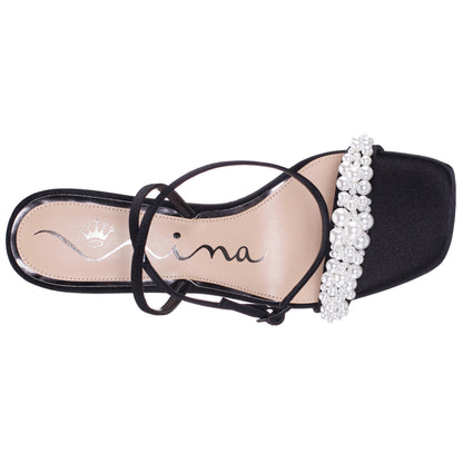 Evette Black Sandal High-Heel Platform | Nina Shoes