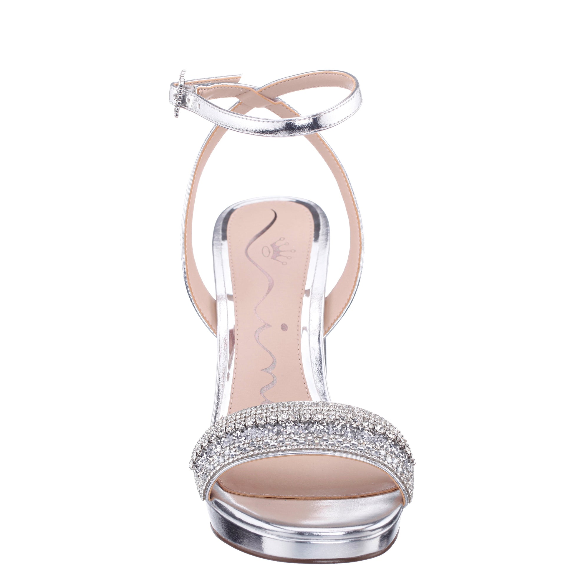 Sofina Silver Block-Heel Platform Sandals | Nina Shoes