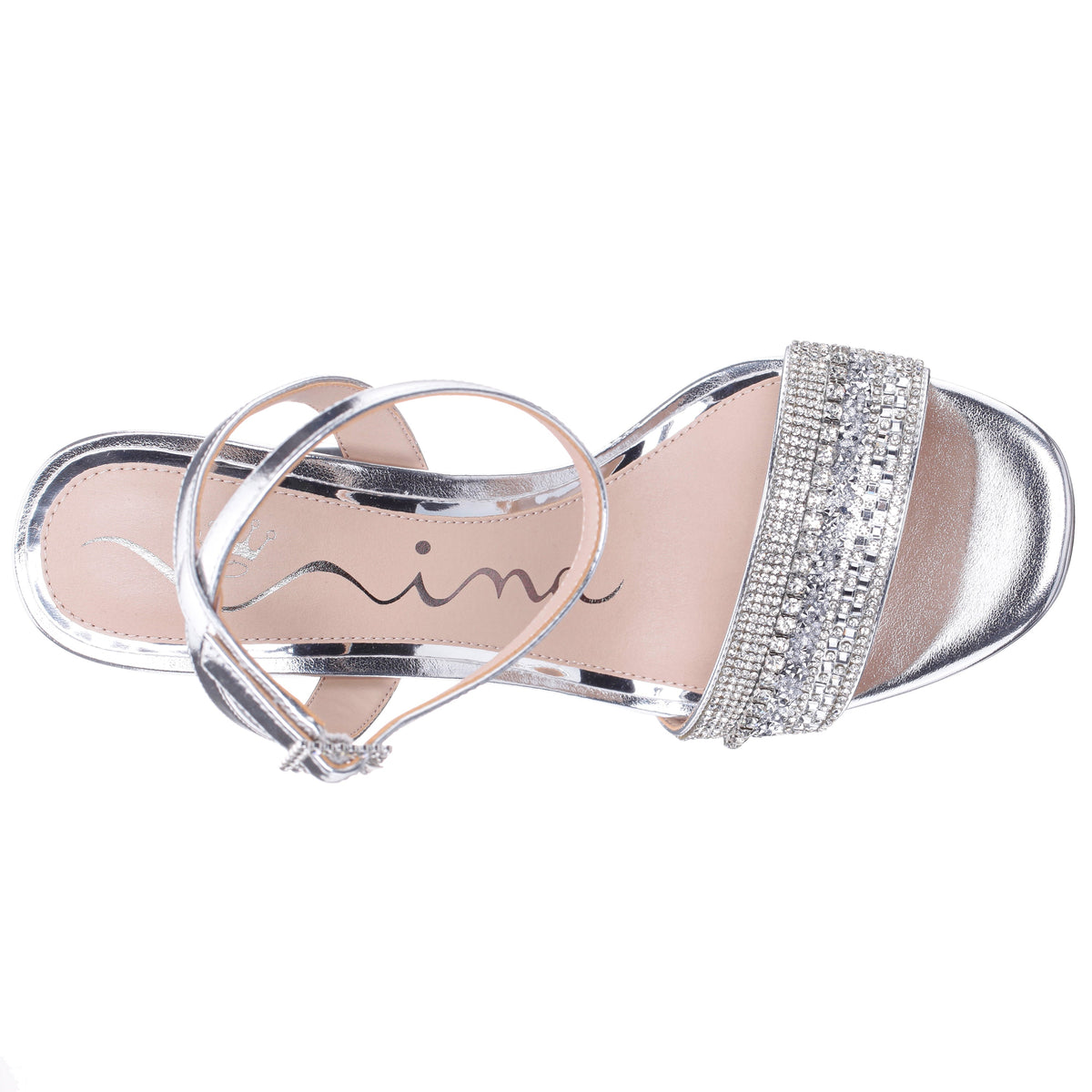 Sofina Silver Block-Heel Platform Sandals | Nina Shoes