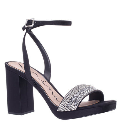 Sofina Black Block-Heel Platform Sandals | Nina Shoes