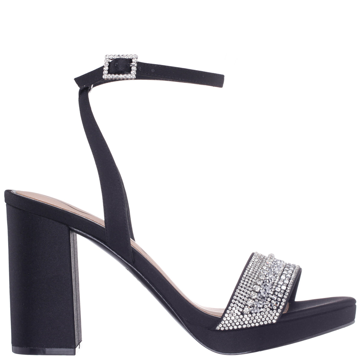 Sofina Black Block-Heel Platform Sandals | Nina Shoes