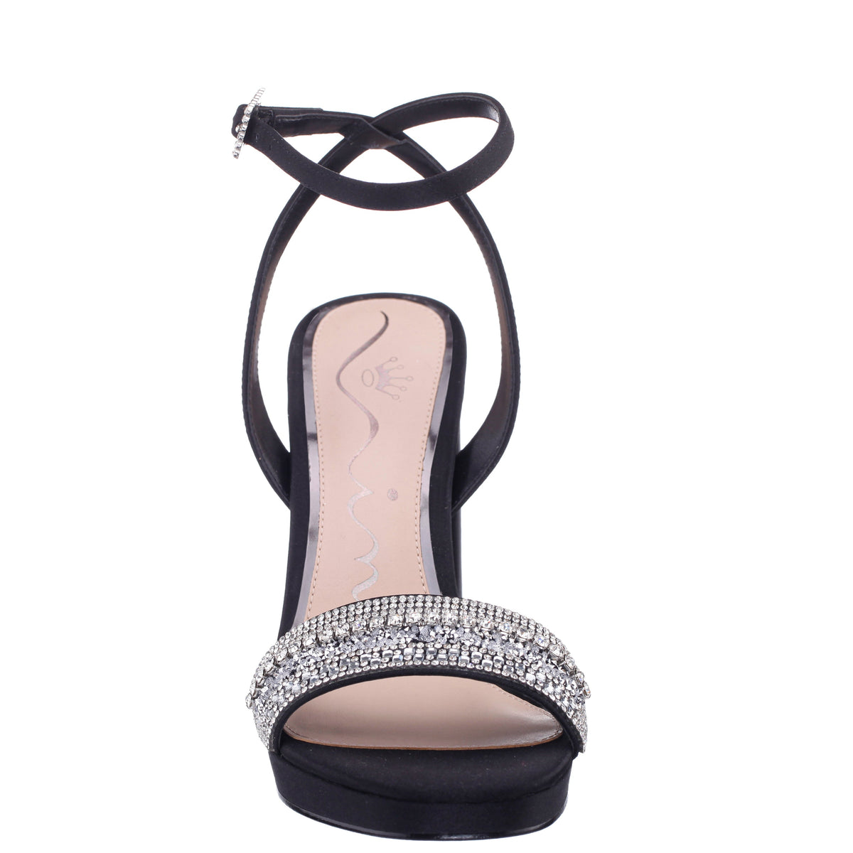 Sofina Black Block-Heel Platform Sandals | Nina Shoes