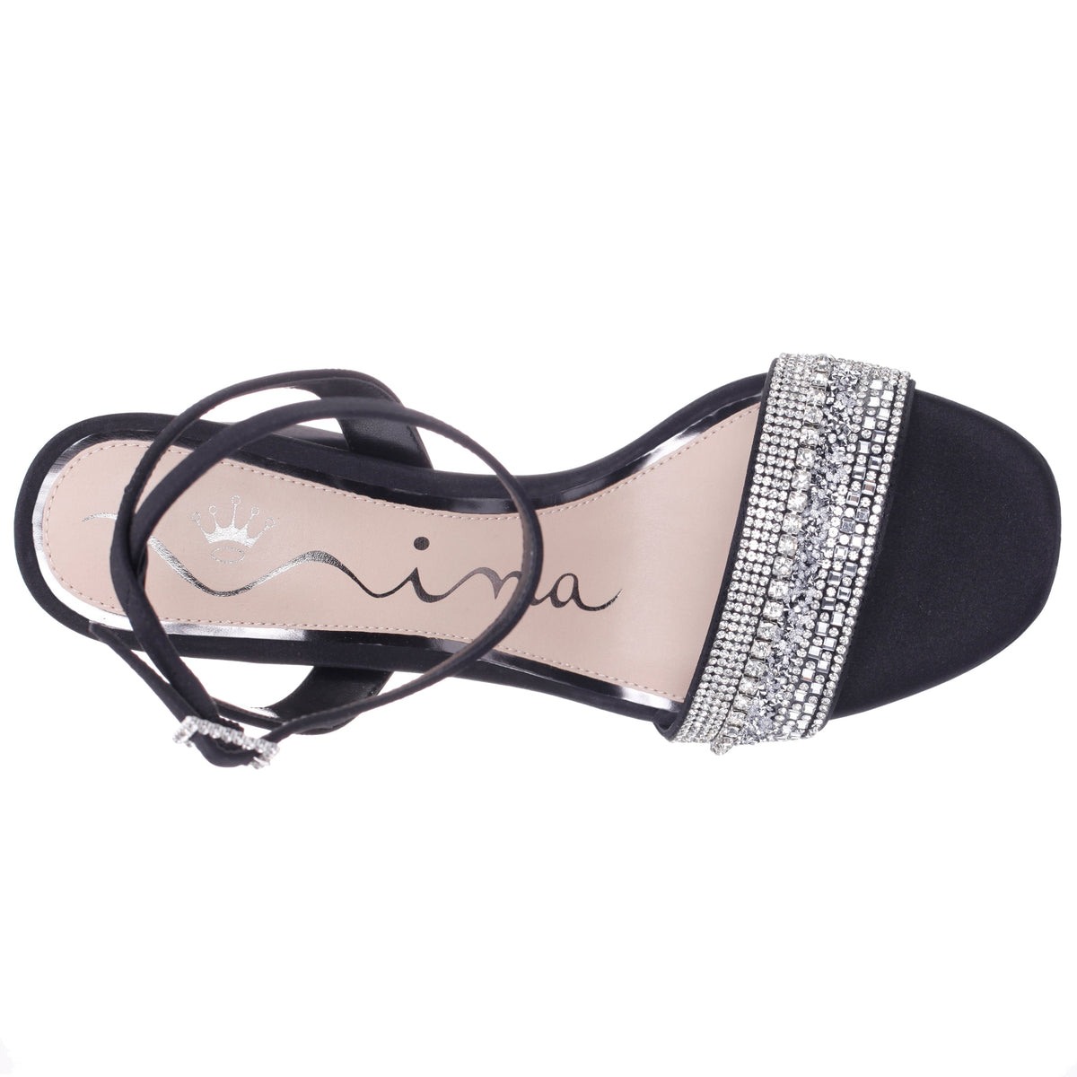 Sofina Black Block-Heel Platform Sandals | Nina Shoes