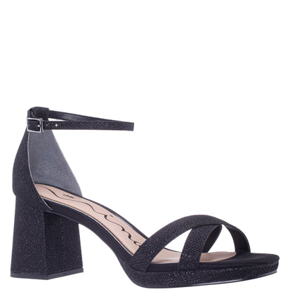 Berneta Black Block-Heel Platform Sandals | Nina Shoes