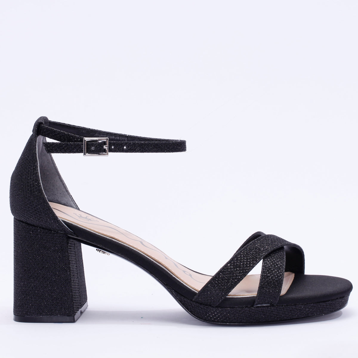 Berneta Black Block-Heel Platform Sandals | Nina Shoes