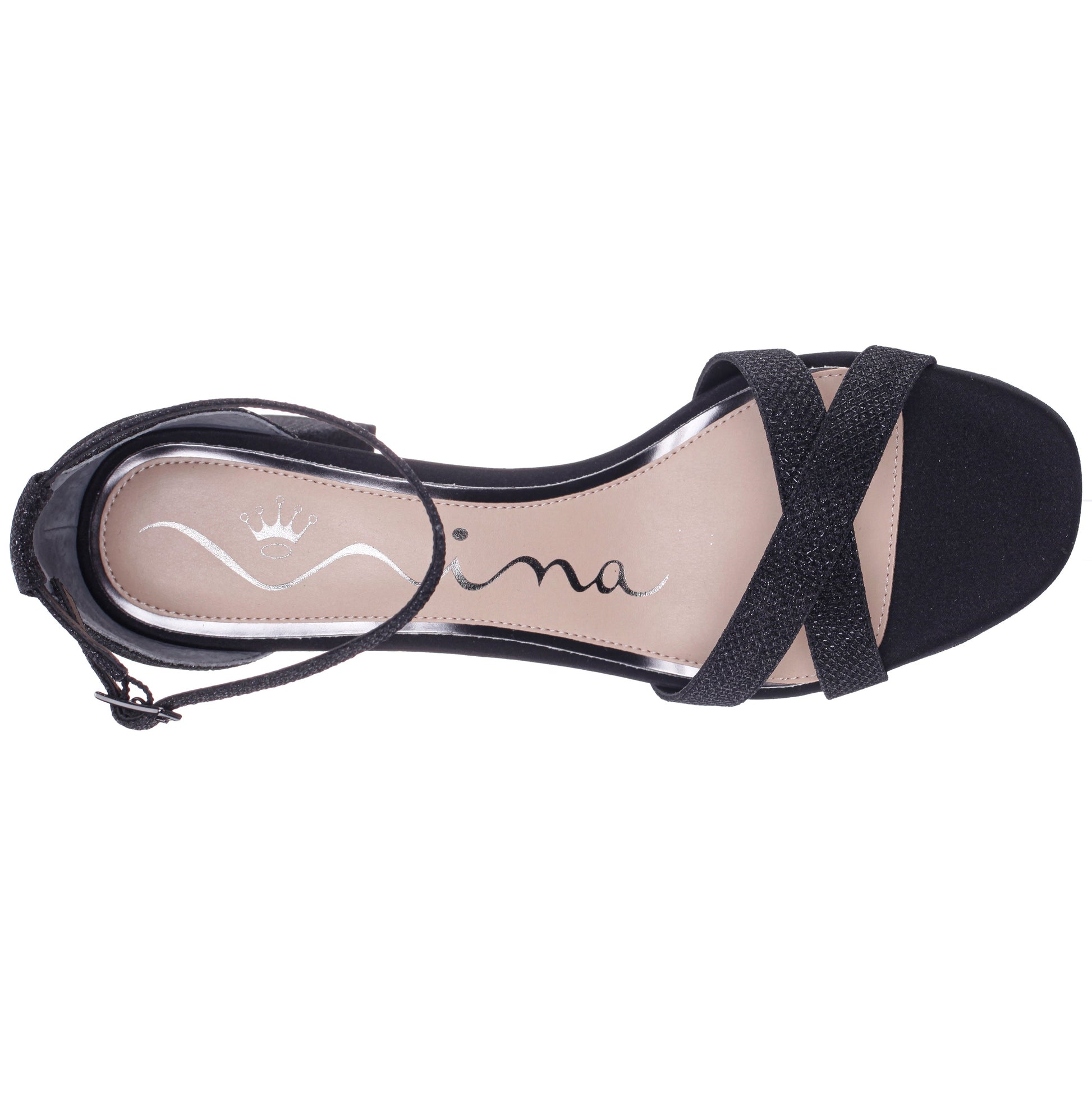 Berneta Black Block-Heel Platform Sandals | Nina Shoes