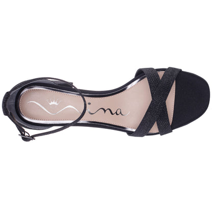 Berneta Black Block-Heel Platform Sandals | Nina Shoes