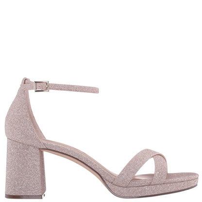 Berneta Beige Block-Heel Platform Sandals | Nina Shoes