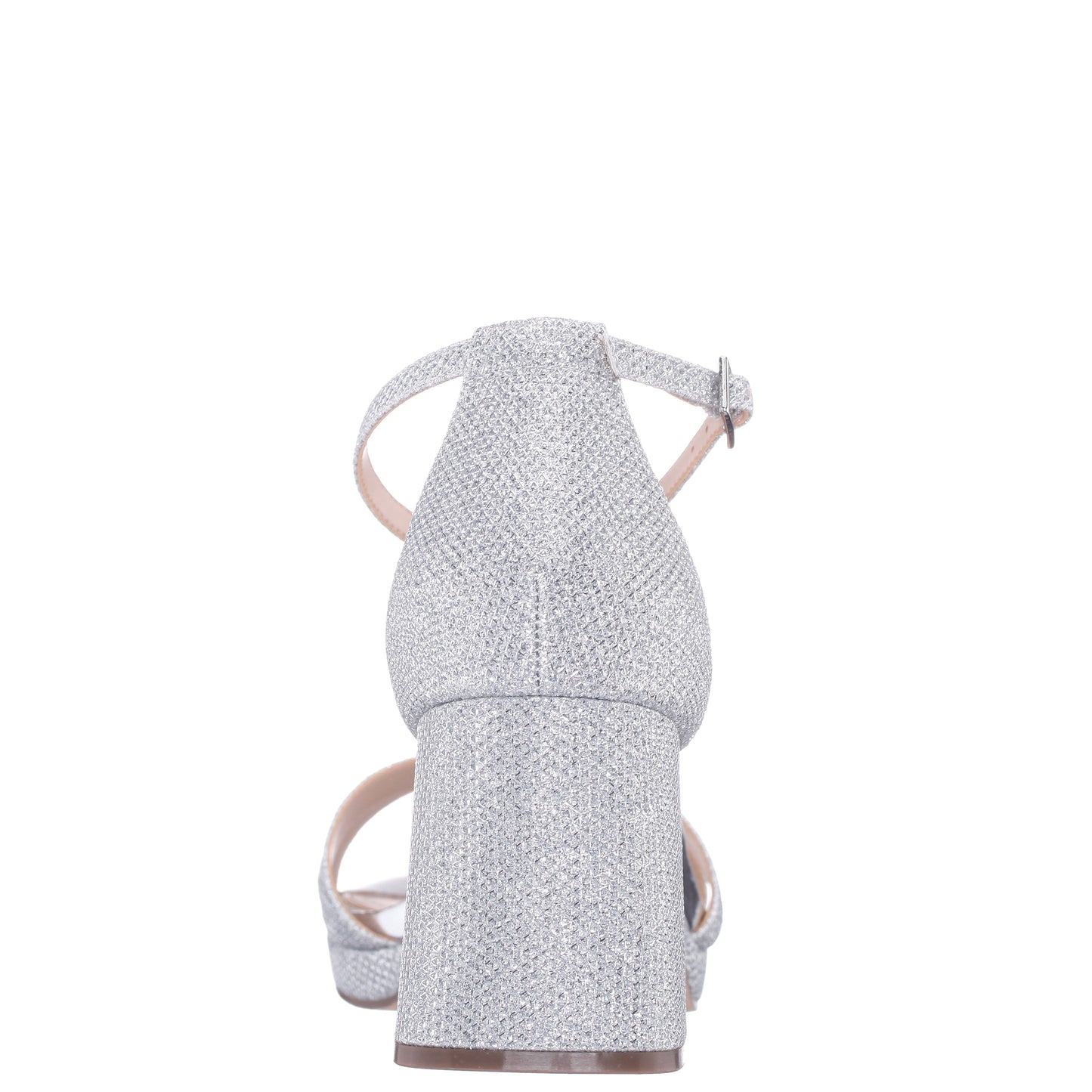 Berneta Silver Block-Heel Platform Sandals | Nina Shoes