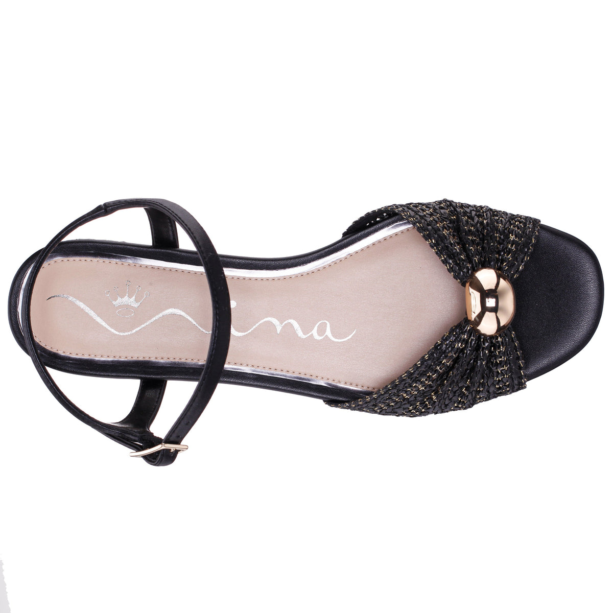 Slater Black Flat Sandal Flat-Shoe | Nina Shoes