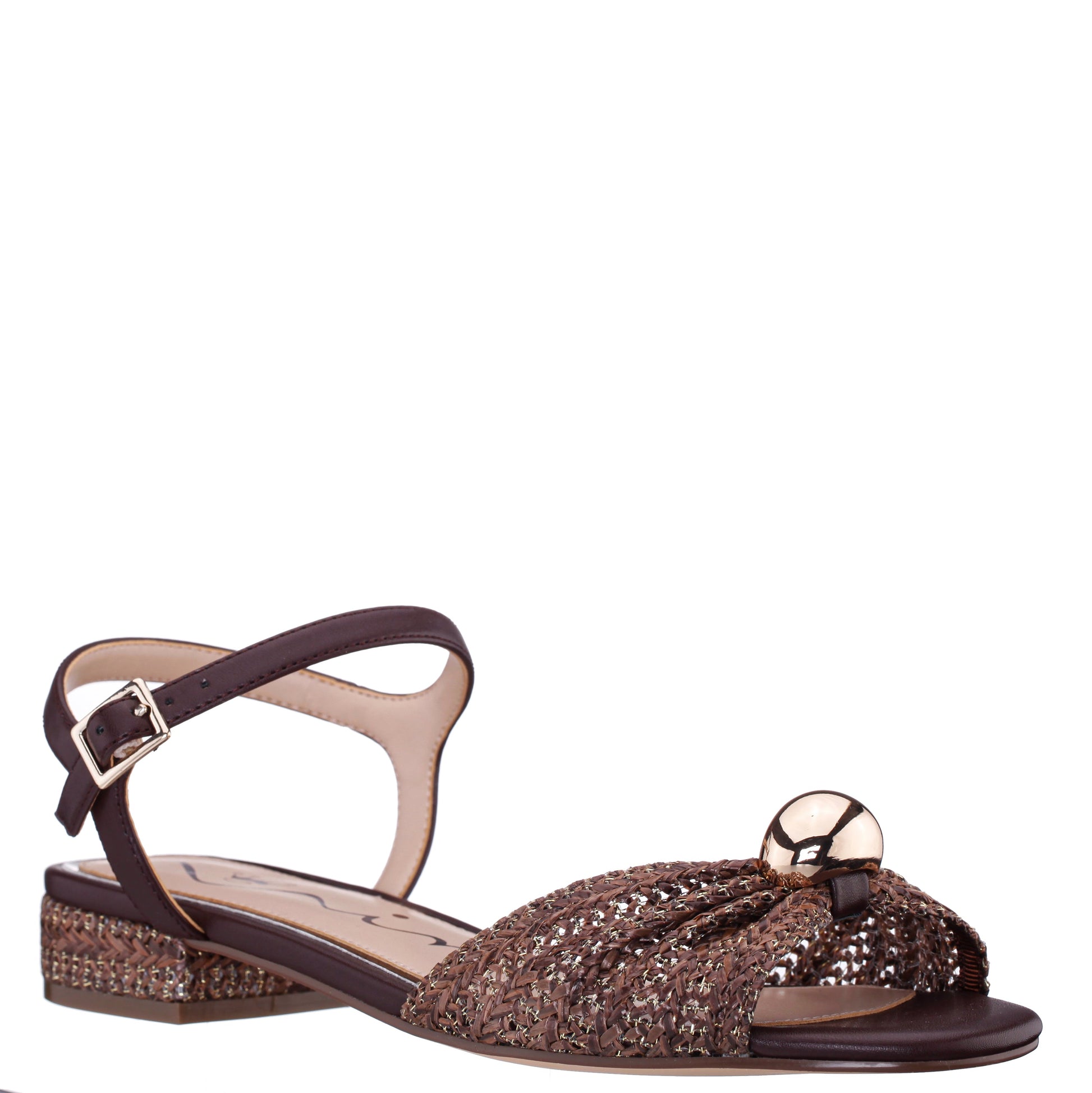 Slater Brown Flat Sandal Flat-Shoe | Nina Shoes