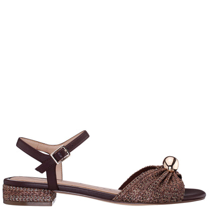 Slater Brown Flat Sandal Flat-Shoe | Nina Shoes